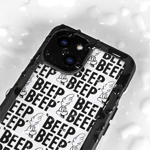 Looney Tunes Road Runner Beep Grid iPhone 15 Waterproof Case
